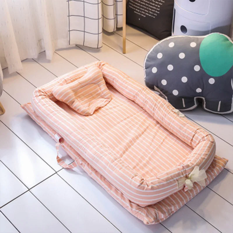 Детское гнездо, портативная бионическая кровать для малышей, хлопковая Колыбель, детская кроватка для путешествий, съемная и моющаяся