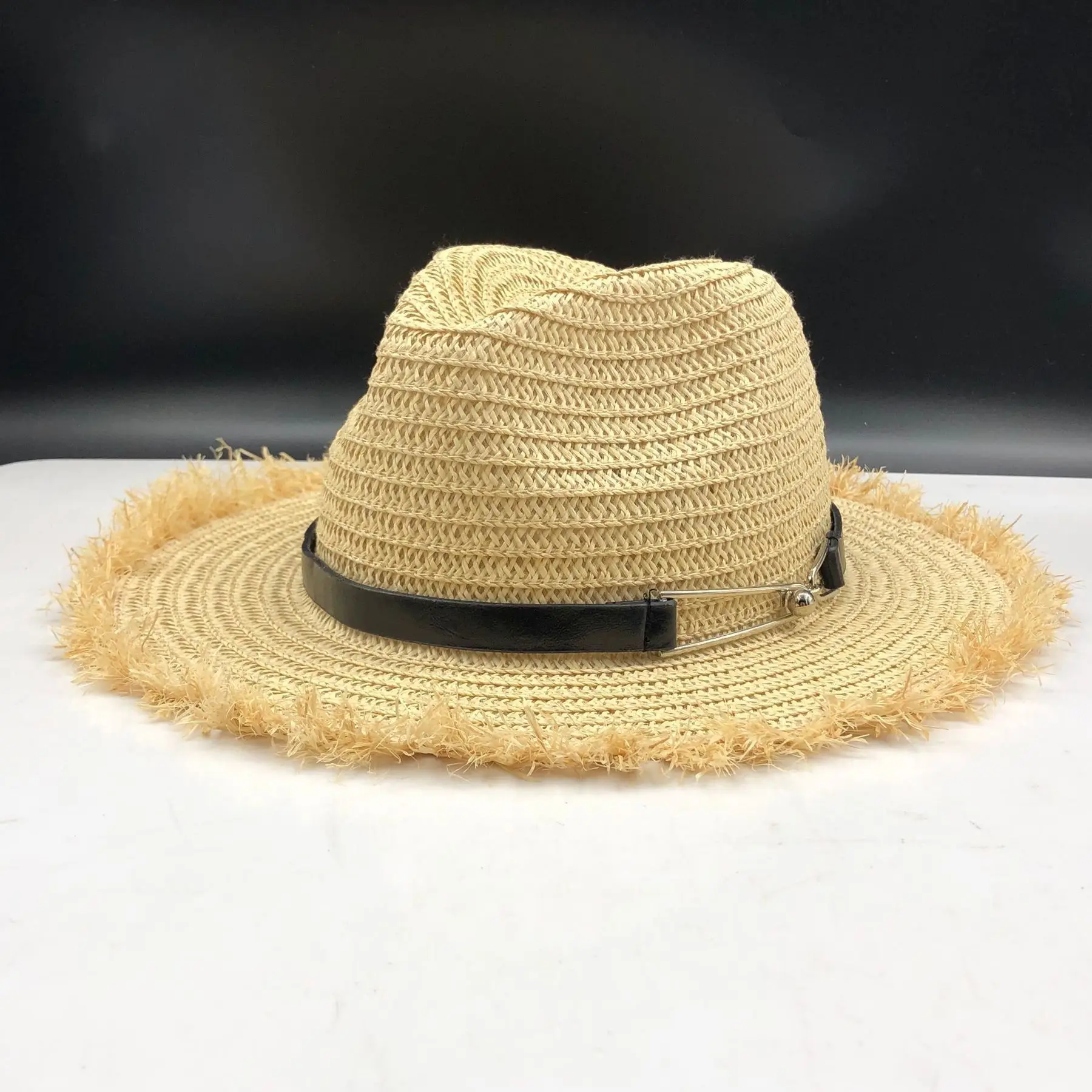 Женская летняя шляпа поля леди Raffia пляжная Повседневная Панама соломенная шляпа Панама девушки Кепка солнцезащитный козырек мужской Sombrero Chapeau Femme