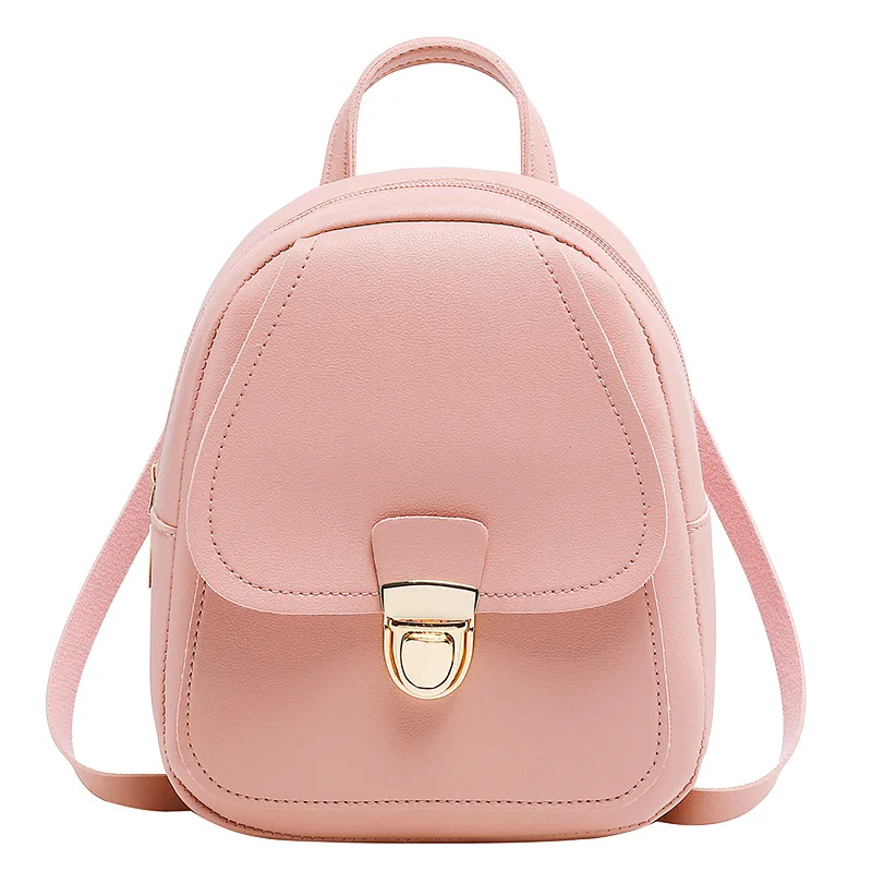 

Women's Leather Backpack Fashion Mini Backpack School Bags for Teenage Girls Bagpack Cute Small Female Backpack Mini Mochila