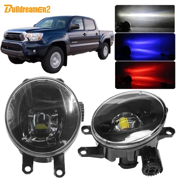 

Buildreamen2 2 X Car LED Fog Lamp Kit Devil Eye Daytime Running Light 4000LM 12V For Toyota Tacoma 2012 2013 2014 2015 2016