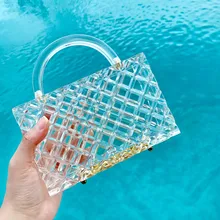 TOYOOSKY Transparent totes bag Clear acrylic ice box bag women girl summer retro evening wedding party clutch purse handbag 2020