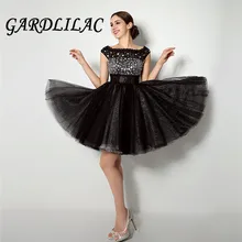 Gardlilac Черные Короткие платья выпускного вечера бисером Формальные платья для вечера встречи выпускников платье Короткое