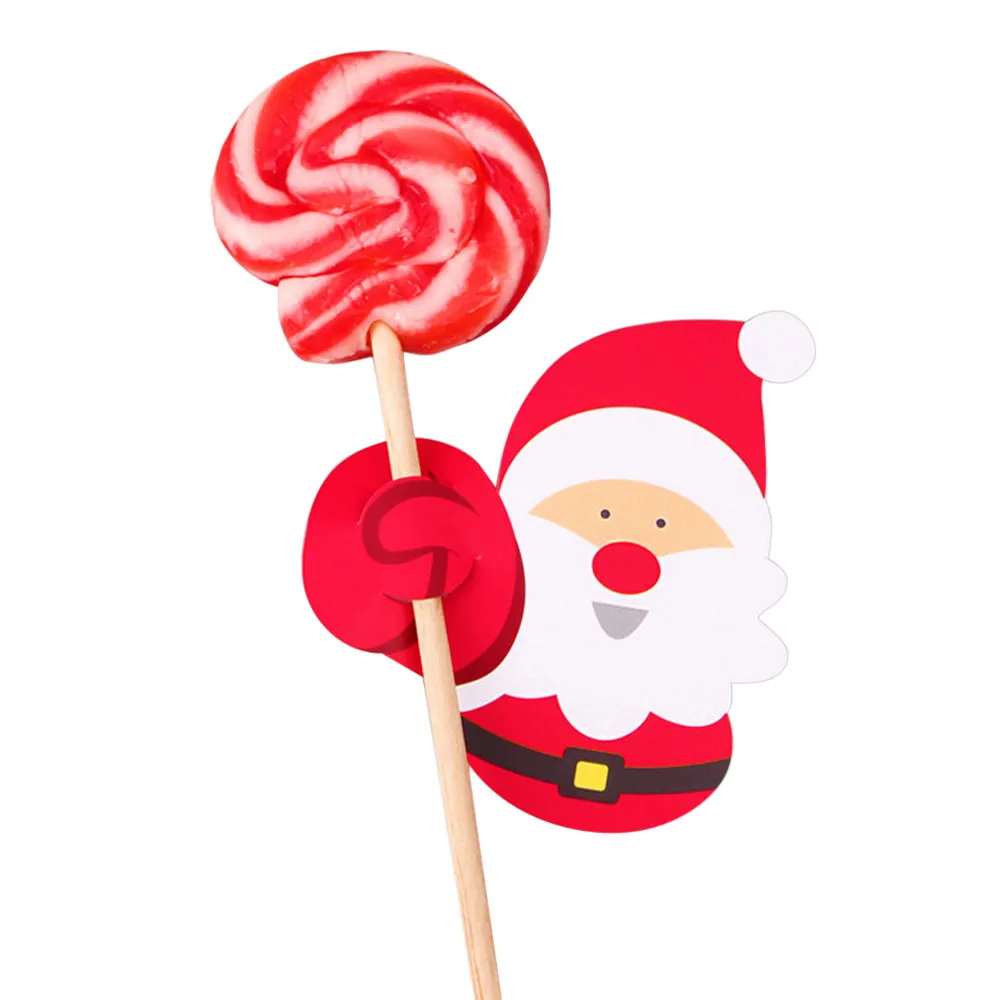 50 шт. Санта Клаус Пингвин леденец рождественская карточка леденец сахарная буханка украшения для рождественской вечеринки подарок для дома kerst декоративные L* 5 - Цвет: A