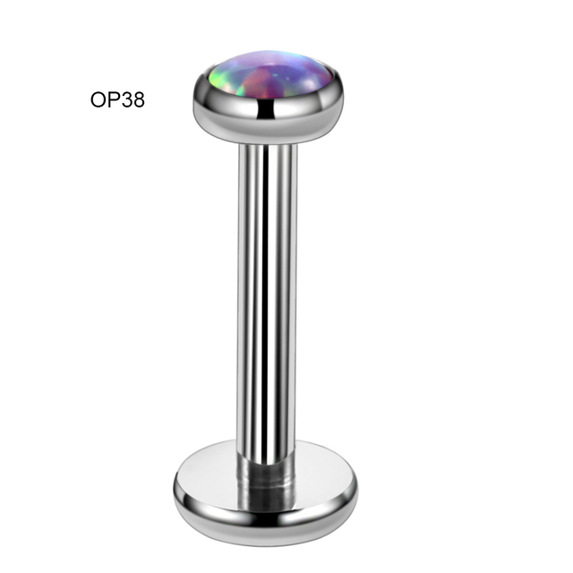Titanium Ear Septum Helix Tragus Opal CBR Piercings Christina Vertical Hood Labret Dermal Anchor Earrings Piercing Jewelry