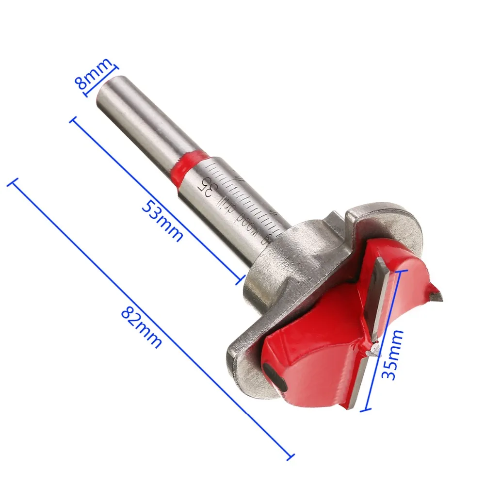 New 35mm Spotting Drill Bit Hinge Open Hole Forstner Woodworking Cutter+ Hex Wrench For Hole Saw Cutter Woodworking Tools