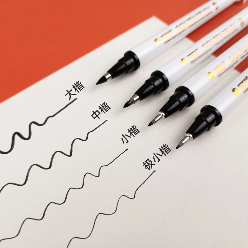 Dip Pen Set 1/4Pcs Japanese Calligraphy Pen Waterproof Markers Soft Brush Pens for Lettering Writing Drawing