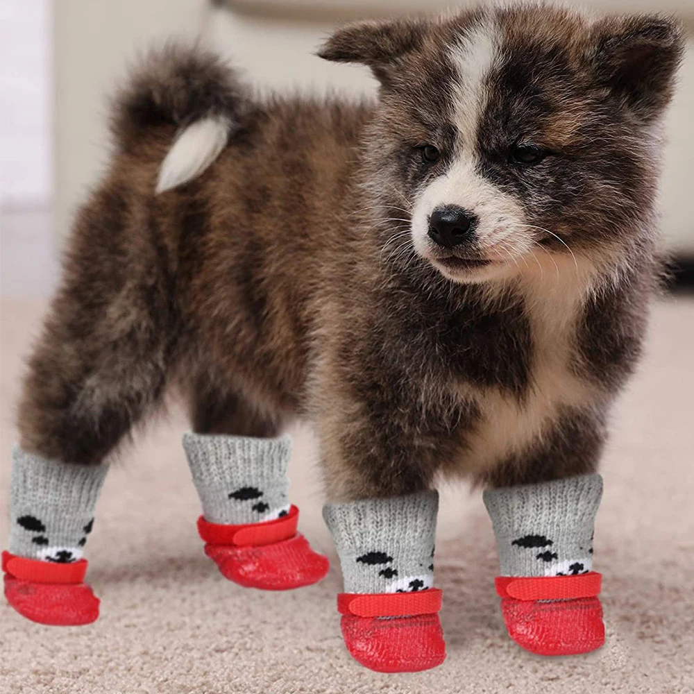 Waterproof Dog Shoes Anti-Slip Grip Socks For Small Dogs Puppy Hardwood  Floors Pet Outgoing Suppliesdogs Accessories For Dog