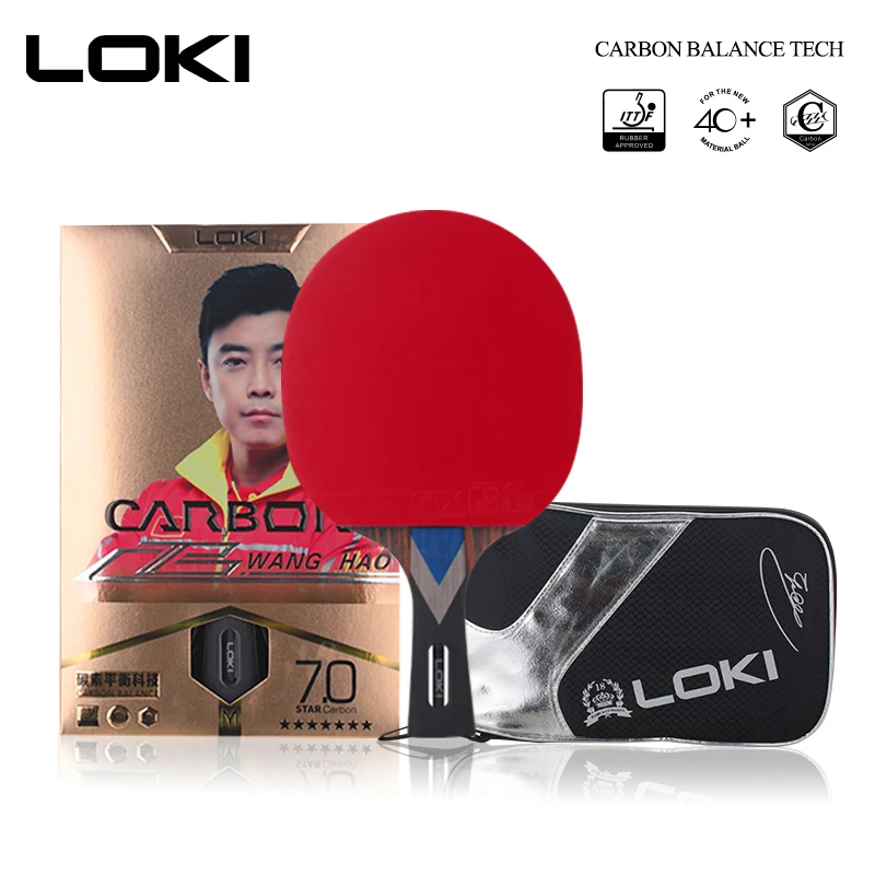 Koop LOKI 7 Ster Professionele Tafeltennis Racket Carbon Buis Tech PingPong Bat Concurrentie Ping Pong Paddle voor Snelle Attack en arc