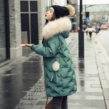 

White Duck Down Jacket Women Down High Quality Fox Fur Hooded Winter Coat Thick Warm Parkas Female Outerwear 2020 Q145
