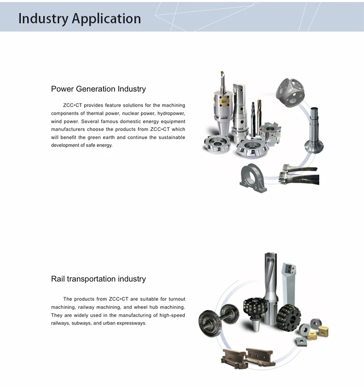 drilling spindle ZCC General turning inserts  CNMG CNMG160608-TC YB7315 YBD152C shell mill cutter