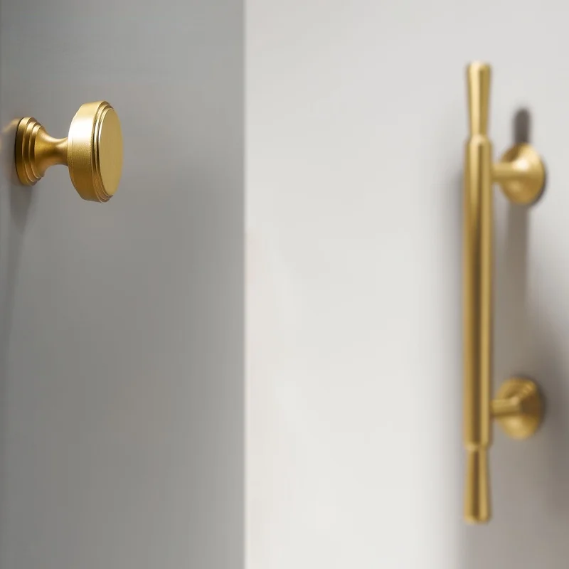 Латунные ручки для мебели Dooroom Современные Простые матовые Серебристые латунные