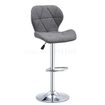 

Simple Modern High Chair Lift Swivel Chair Bar Chair Back Manicure Chair High Stool Household Beauty Round Stool