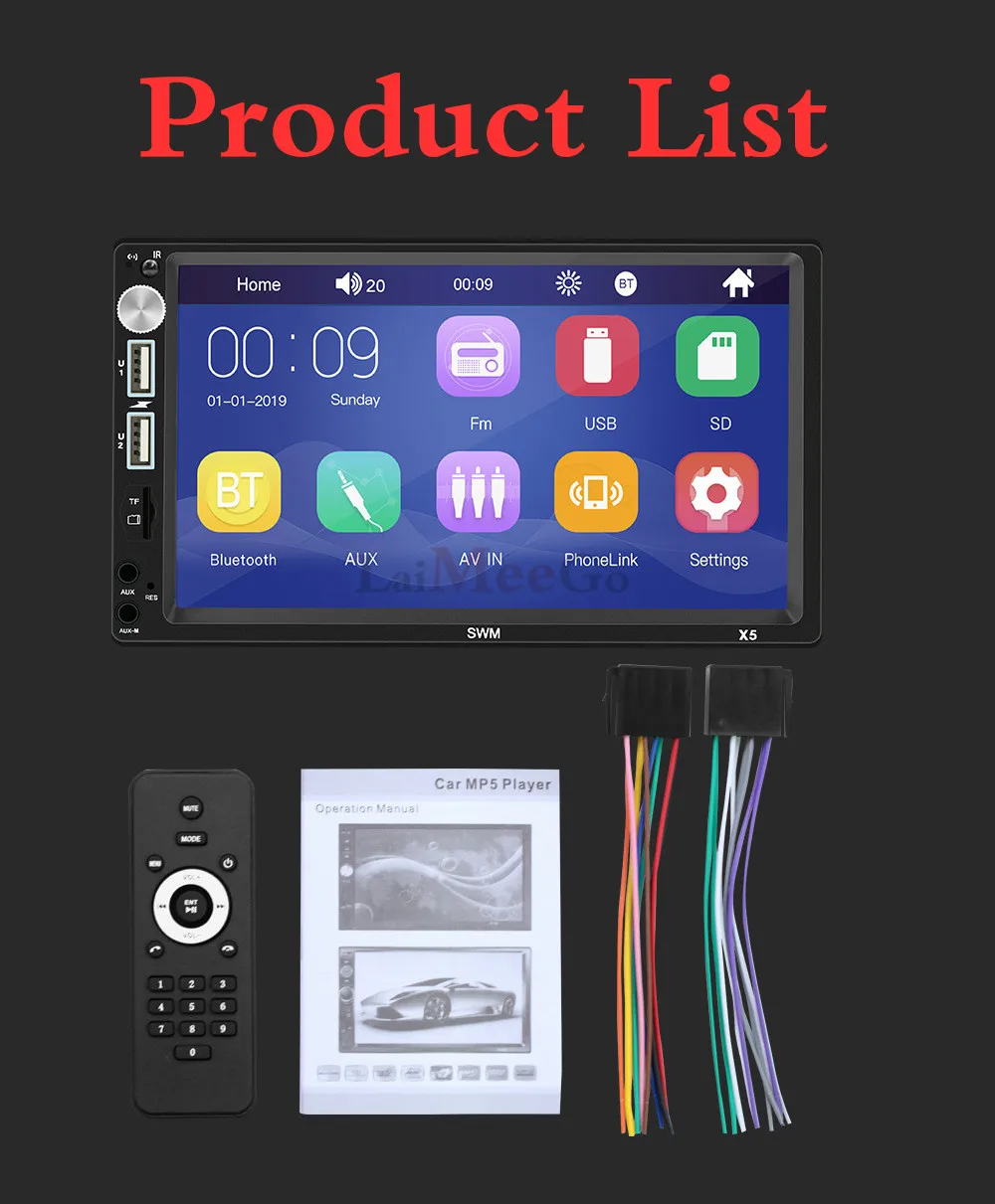 Auto radio 2 din Car Radio 7 HD Autoradio Multimedia Player 2DIN Touch Screen Auto audio Car Stereo MP5 Bluetooth USB TF FM SD (15)