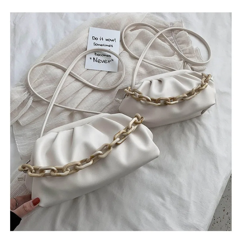 2022 Retro Women Dumplings Messenger Bag Designer Chain New Fashion Cloud Female Crossbody Shoulder Bag Tide Handbag Clutch Bag