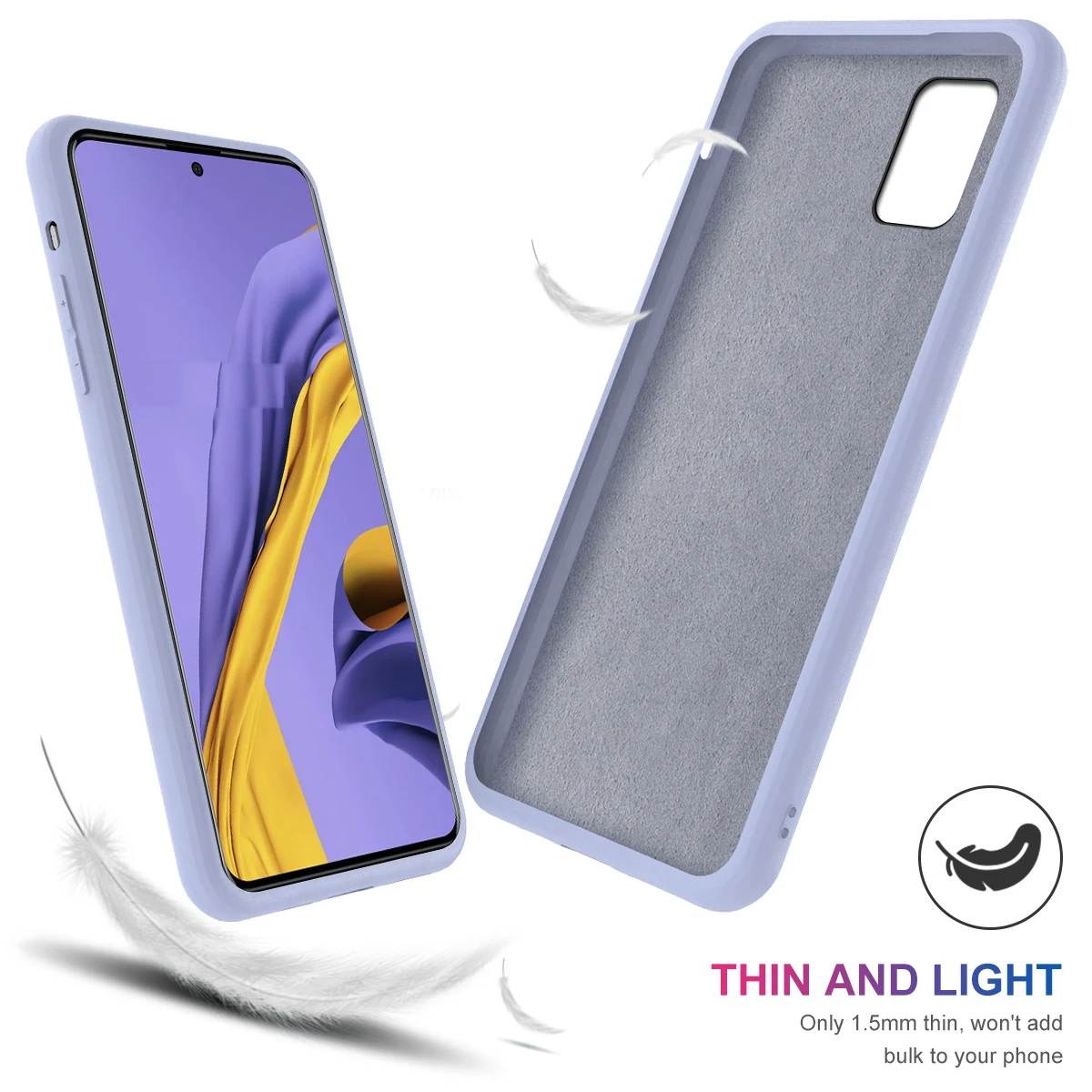 Чехол для Samsung Galaxy A51 тонкий мягкий ТПУ чехол телефона встроенный бархатный