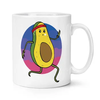 

Keto Diet Running Avocado Coffee Mug Ceramic Cup Gifts 11oz