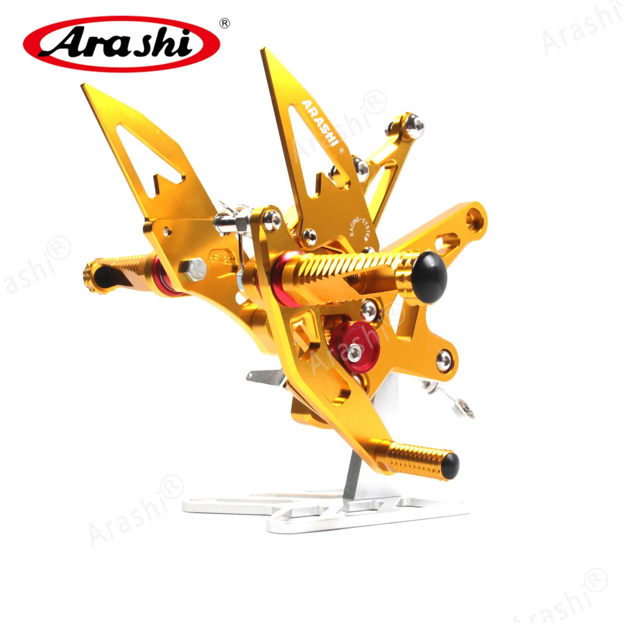 ARASHI CNC регулируемая подножка для мотоцикла для KAWASAKI NINJA 400 Rearset ножка Peg гоночная Часть Аксессуары