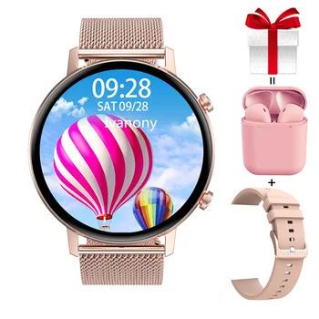 

Smartwatch DT96 +Strap+Earphone Smart Watch Women Super Clear Resolution 360*360 Blood Presssure Oxygen Monitor VS DT88Pro SG2