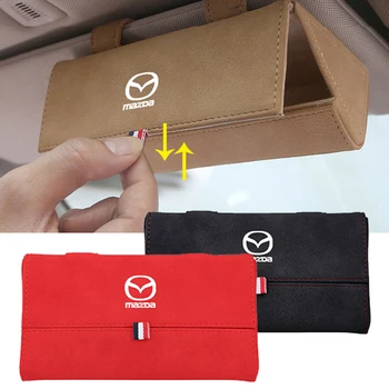 

Suede Leather Car Glasses Cases Suspension Storage Box for Mazda CX3 CX5 2 3 6 Atenza MX3 323 626 RX8 RX7 Protege Axela Speed 6