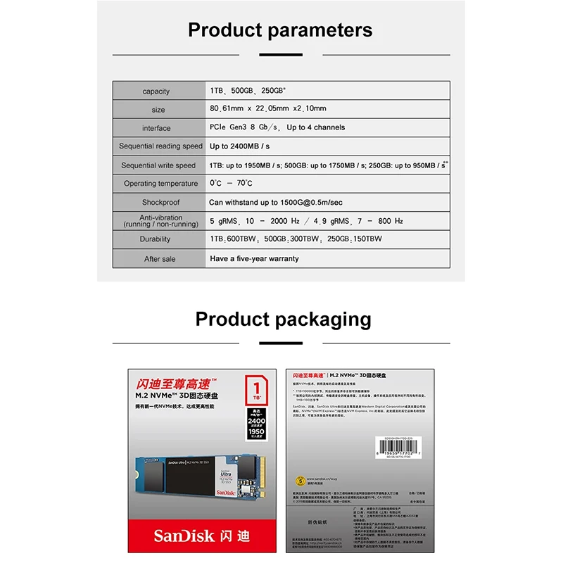 SanDisk Ultra M.2 NVMe 3D 内蔵SSD 1TB SanDisk Ultra SSD Drive Hard Disk 1TB M.2 NVMe 3D SSD 500gb