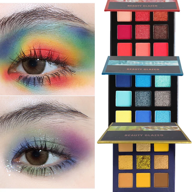 

Beauty Glazed Glitter Eyeshadow Palette Matte Makeup Eye Shadow Palette Shimmer Diamond Eyeshadow Powder Pigmented Maquillage