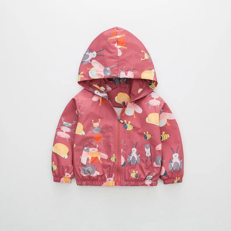 Детская осенняя куртка коллекция 2019 года, толстовка с капюшоном для маленьких девочек, новая Корейская версия милого пальто с рисунком для