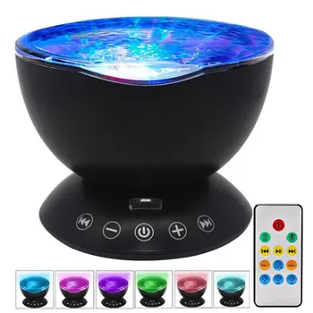 

Sound Activated LED Starry Water Wave Music Projector Light Bluetooth Music Player Remote Projector Light Wedding Decor