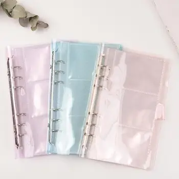 

1pc Japanese-style Simple Transparent Pvc Binder Binder Student Writing Record Tool Notebook Office Stationery Supplies