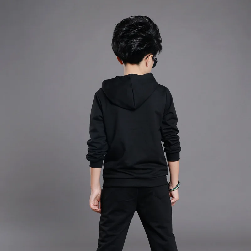 

Childrenswear BOY'S Suit Spring And Autumn New Style Korean-style Children Lettered Hooded Big Boy Long Sleeve Sports Two-Piece