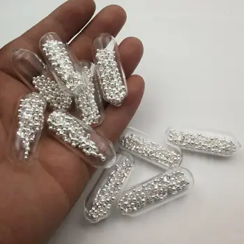 

Silver Metallic Element 47 Ag, Shiny Pellets 99,99% 5g in glass ampoule