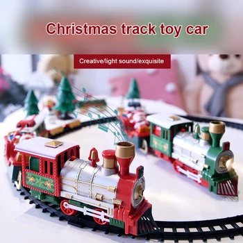 

Mini Christmas Electric Santa Claus Train Perfect New Year 2021 Children Gift Non-toxic Toys Christmas Ornament Party Home Decor