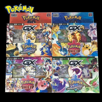 

Pokemon GO Cards GX 3D Flash Card SWORD&SHIELD SUN&MOON Scorbunny Grookey Collectible Christmas Gift Children Toy Game Card