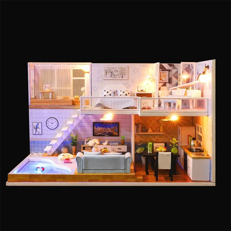 

Jiate DIY Hut Met You Hand-made Toy Assembled Model Villa House Creative Birthday Gift