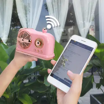 

HM10 Mini lovely Retro Wireless Bluetooth Speaker Mic Volume Control Music Player Creative gift portable nostalgic small stereo