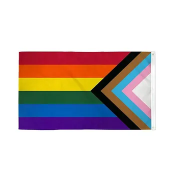 

rainbow Progress Pride flag Polyester Striped Printing Flag Garden Home Decoration 3x5 FT 90x150Cm Pride Peace And Love Banners