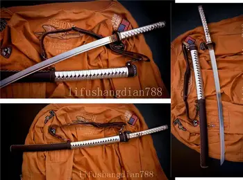 

1095 CARBON STEEL BLADE SHARP JAPANESE SAMURAI SWORD Imitation leather SAYA