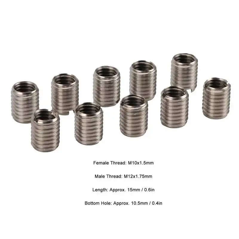 Thread Inserts for Aviation Automobiles Lamps Radiators 303 Stainless Steel Good‑Quality Male Female Thread Reducing Nut 