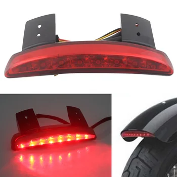 

Motorcycle Rear Fender Tailing Edge LED Brake Tail light Red Lens For Harley Sportster XL 883 1200 Cafe Racer