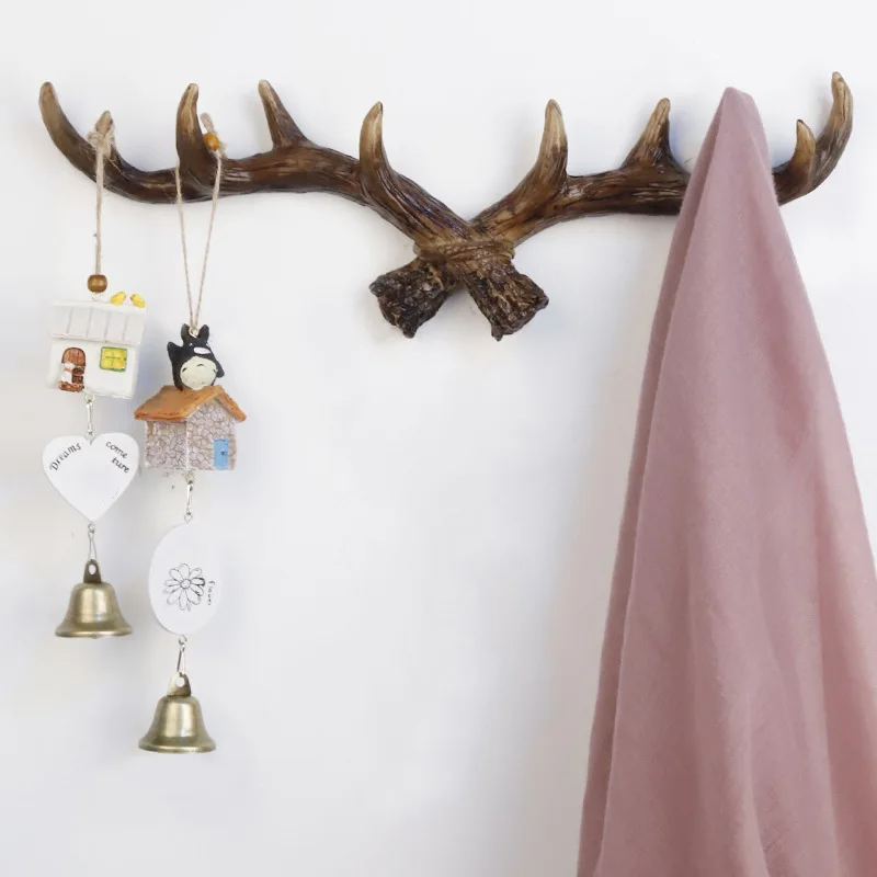 Современный олень Antler крюк шляпа пальто сумки настенная вешалка держатель смолы Настенный декор