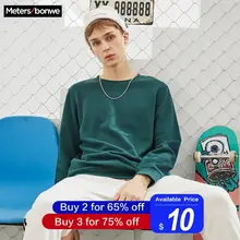 Metersbonwe, Осень-зима, базовые толстовки, мужские свитшоты, мужские, высокое качество, одноцветные, модные мужские Толстовки, Толстовки для скейтборда