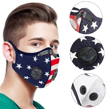 

Mask Unisex Outdoor Fag Print Windproof Dustproof Protection Cycling Mask Cover With s washable reusable face mask