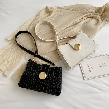 

Crocodile pattern retro small bag female 2020 new Korean version of the French niche single shoulder wild solid color crossbody