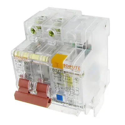 

Transparent AC 400V 16A 2 Poles 2P Earth Leakage Circuit Breaker