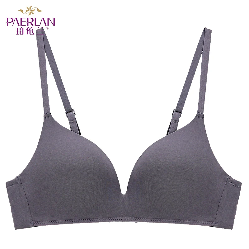Grey PAERLAN, женское нижнее белье, бюстгальтер без косточек 3/4, нижнее белье, маленькая грудь, корректирует A, B, C, бюстгальтер без косточек, пуш-ап, цельный сексуальный женский бюстгальтер - Цвет: Grey