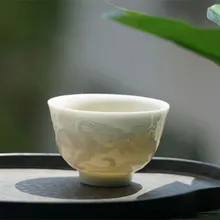 Керамическая чайная чашка с драконом, высококачественная керамическая чайная чашка, кружка для Пуэра, керамическая фарфоровая маленькая чайная чаша высшего класса