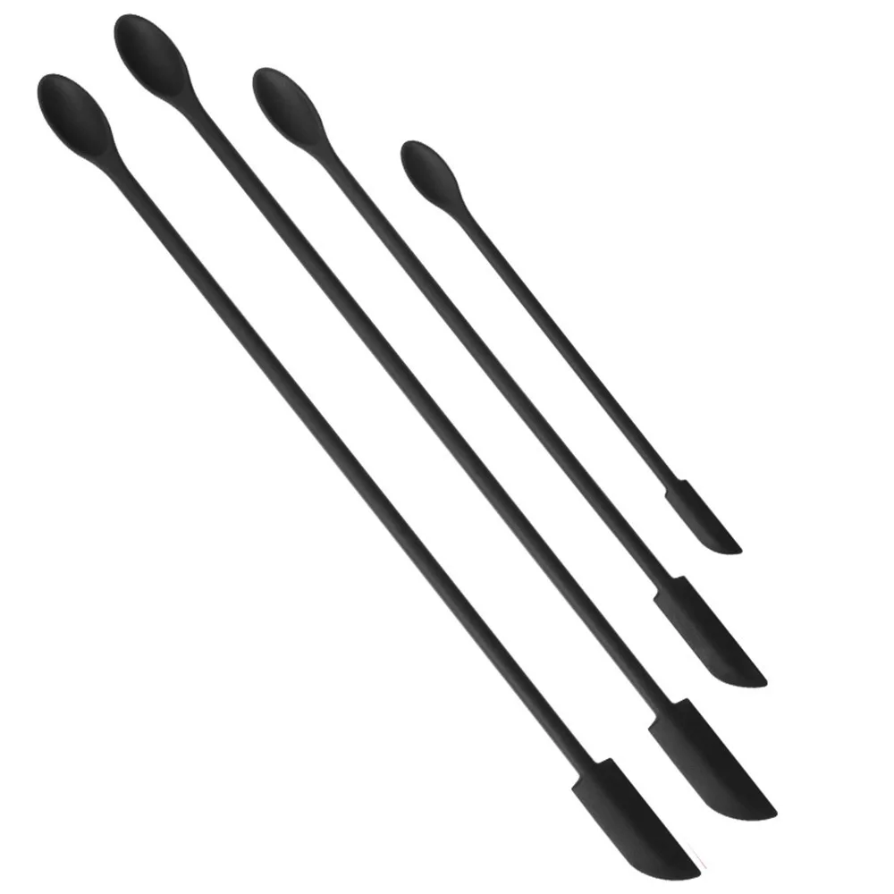Silicone Makeup Spatulas Flexible Butter Knife Lengthen Mini Soft Jar Cake Cream Jam Scrapers Kitchen Baking Tools Knife Utensil