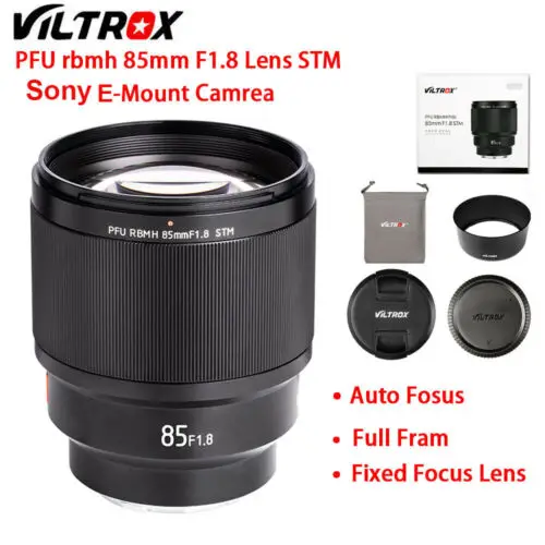 

Viltrox 85mm F1.8 STM E-mount Auto Focus Lens AF Full Frame for Sony E A73 A7R3 Fujifilm X-T3 X-Pro2 X-T2