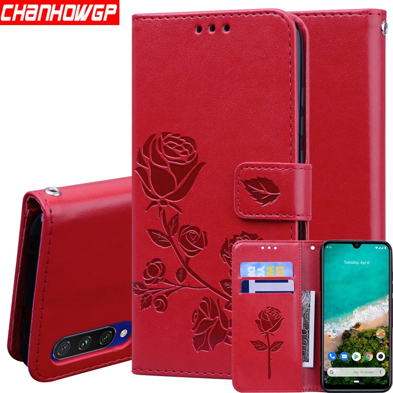 Кожаный чехол с объемными розами для Xiaomi Mi 9T A3 A2 Lite A1 Redmi Note 8T 8 Pro 7 6 5 4X 4 K20 Go 5Plus