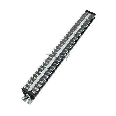 

660V 20A 30 Positions Rail Mount Covered Screw Terminal Strip Block