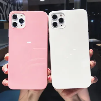 

Lovebay Colorful Phone Cases For iPhone XR X XS Max 6 6S 7 8 Plus 11Pro Max Candy Solid Color Soft TPU Bright Simple Back Cover